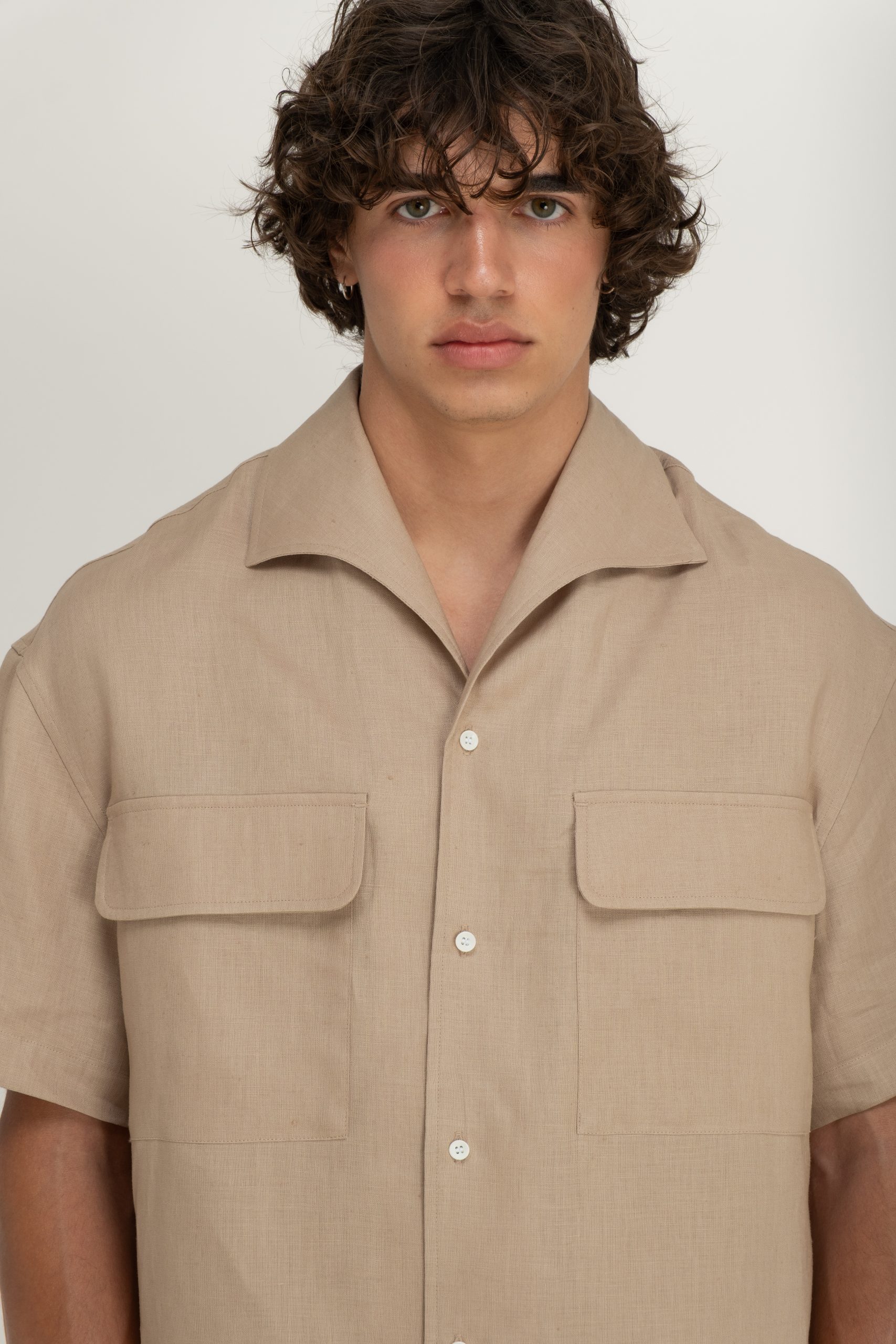 OVERSIZED LINEN POCKET SHIRT - Image 3