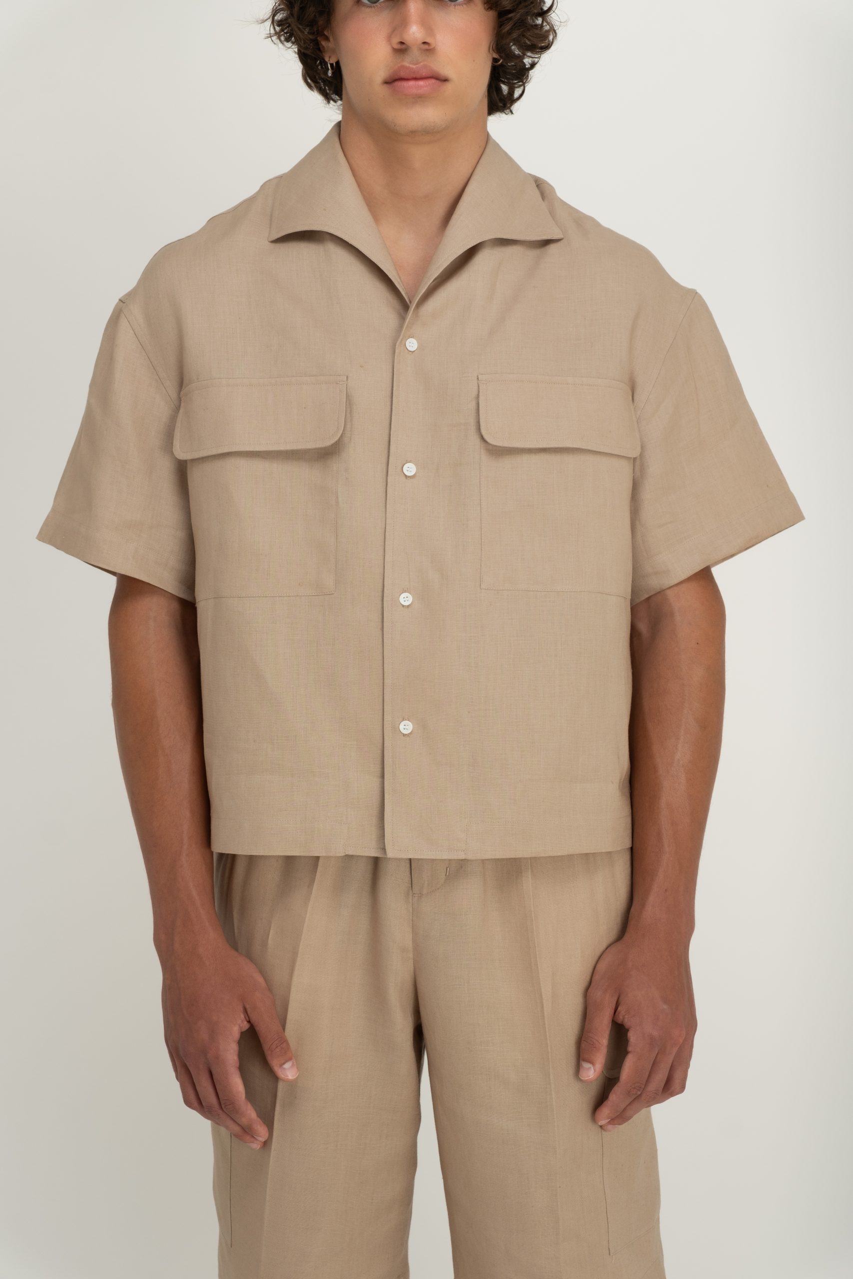 OVERSIZED LINEN POCKET SHIRT - Image 2